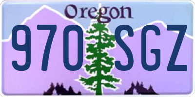 OR license plate 970SGZ