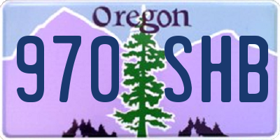 OR license plate 970SHB