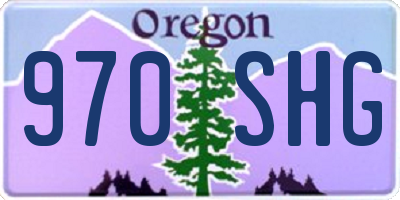 OR license plate 970SHG