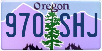 OR license plate 970SHJ