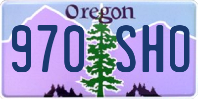 OR license plate 970SHO