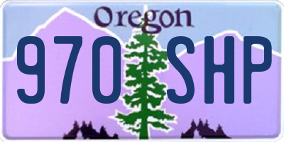 OR license plate 970SHP