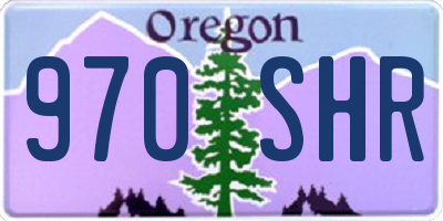 OR license plate 970SHR