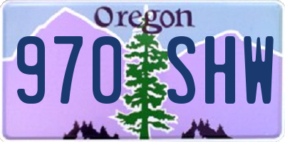 OR license plate 970SHW