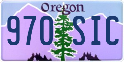 OR license plate 970SIC