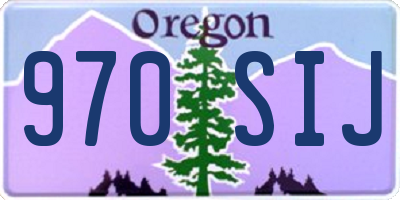 OR license plate 970SIJ
