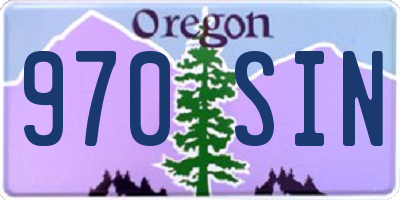 OR license plate 970SIN