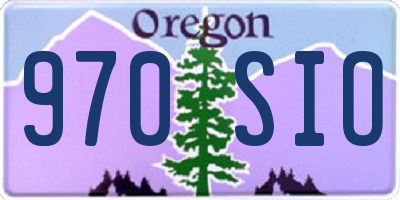 OR license plate 970SIO