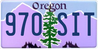 OR license plate 970SIT