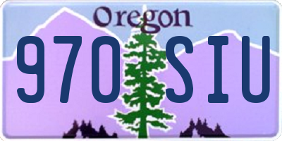 OR license plate 970SIU