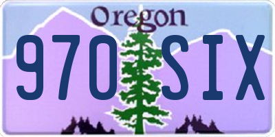 OR license plate 970SIX