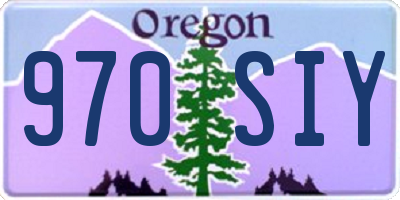 OR license plate 970SIY