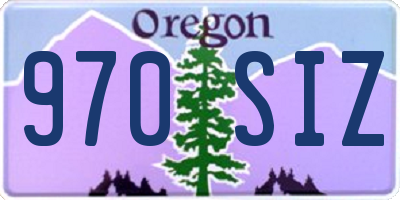 OR license plate 970SIZ