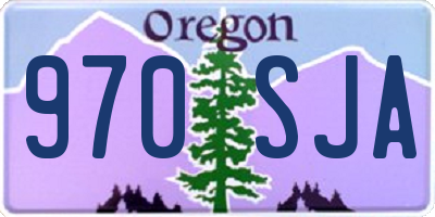 OR license plate 970SJA