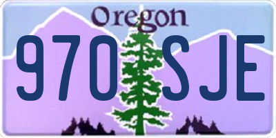 OR license plate 970SJE