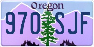 OR license plate 970SJF