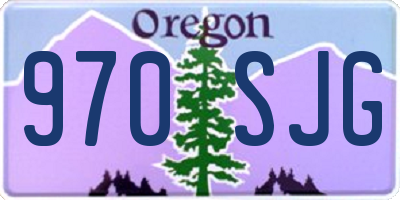 OR license plate 970SJG