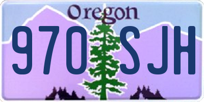 OR license plate 970SJH