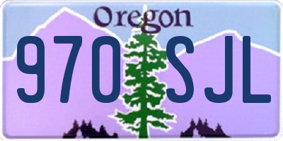 OR license plate 970SJL