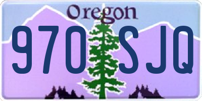 OR license plate 970SJQ