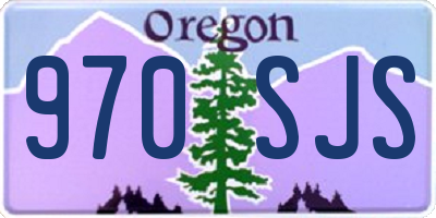 OR license plate 970SJS