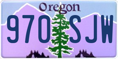 OR license plate 970SJW