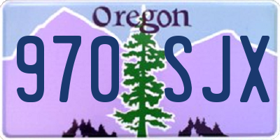 OR license plate 970SJX