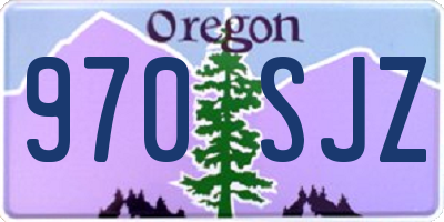 OR license plate 970SJZ