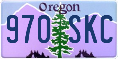 OR license plate 970SKC