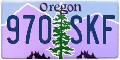 OR license plate 970SKF