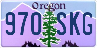 OR license plate 970SKG