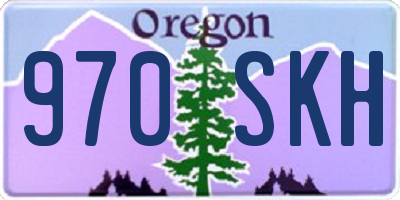 OR license plate 970SKH