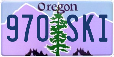 OR license plate 970SKI
