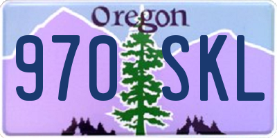 OR license plate 970SKL