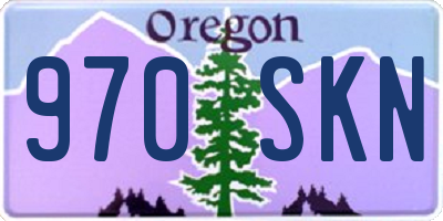 OR license plate 970SKN