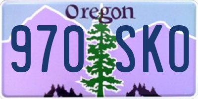 OR license plate 970SKO