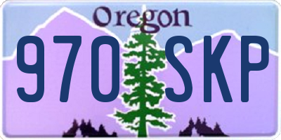 OR license plate 970SKP