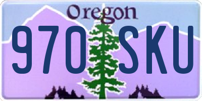 OR license plate 970SKU