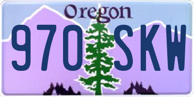 OR license plate 970SKW