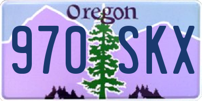 OR license plate 970SKX