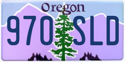 OR license plate 970SLD