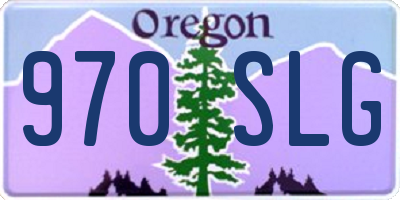 OR license plate 970SLG