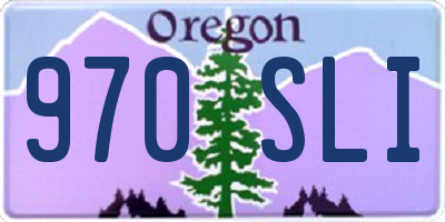 OR license plate 970SLI