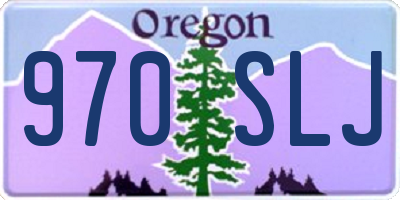 OR license plate 970SLJ