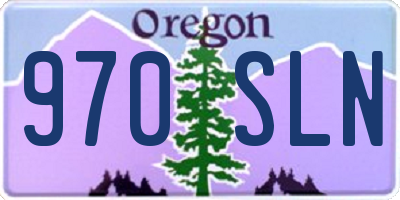 OR license plate 970SLN
