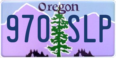 OR license plate 970SLP