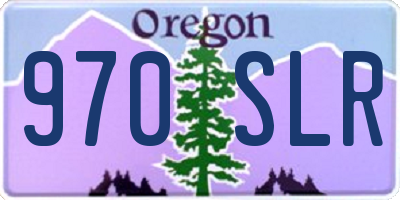 OR license plate 970SLR