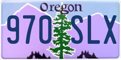 OR license plate 970SLX