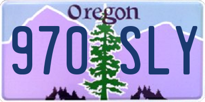 OR license plate 970SLY