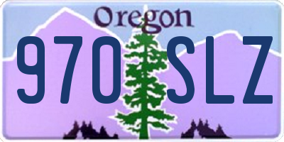 OR license plate 970SLZ